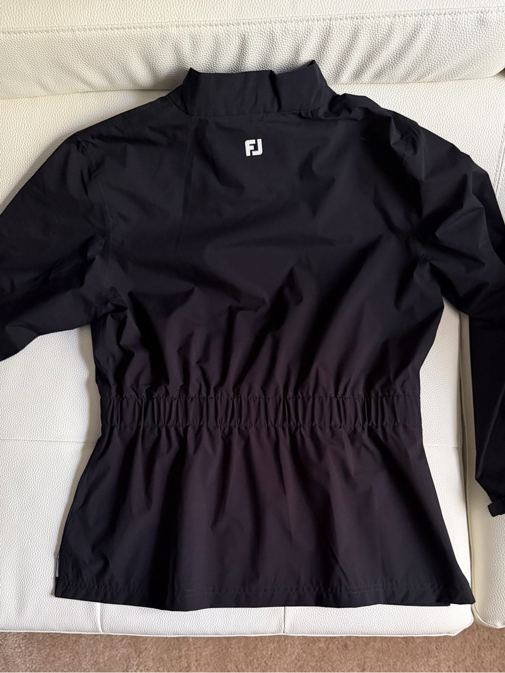 FootJoy Women's Black Elastic-Waist Golf Shell Jacket